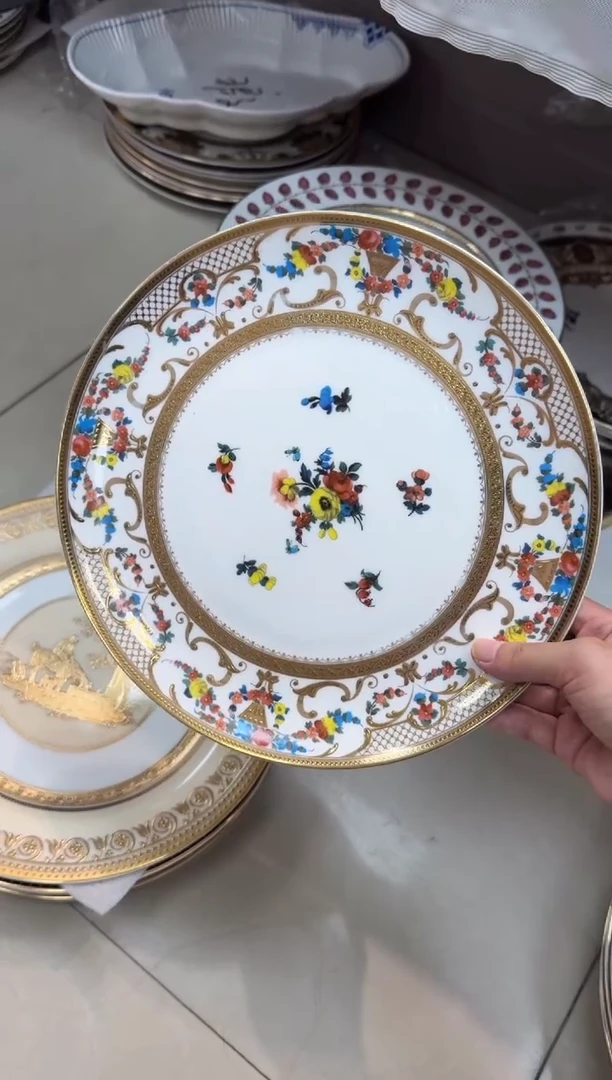 瓷片10.5英寸浅盘 1个