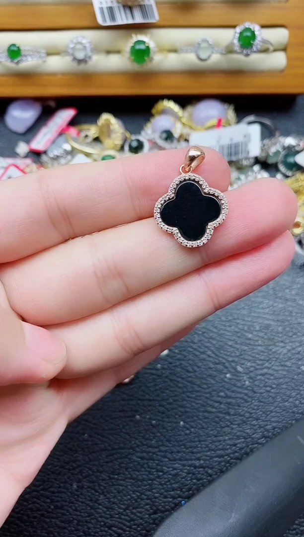 银S925镶嵌戒指翡翠琉*1