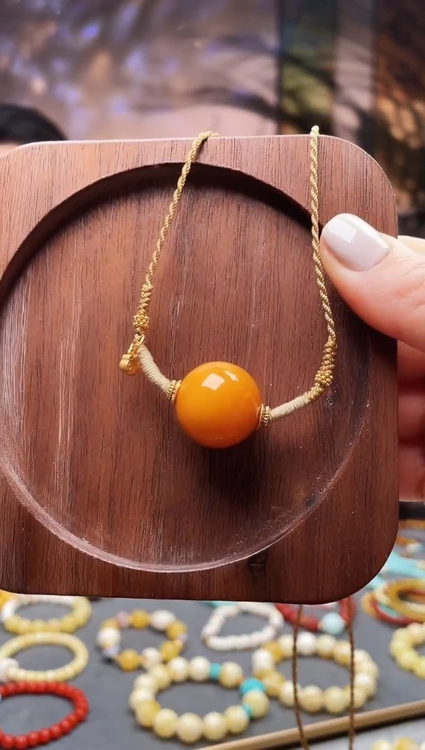 【闪购商品】蜜蜡颈饰未镶嵌锁骨链18mm