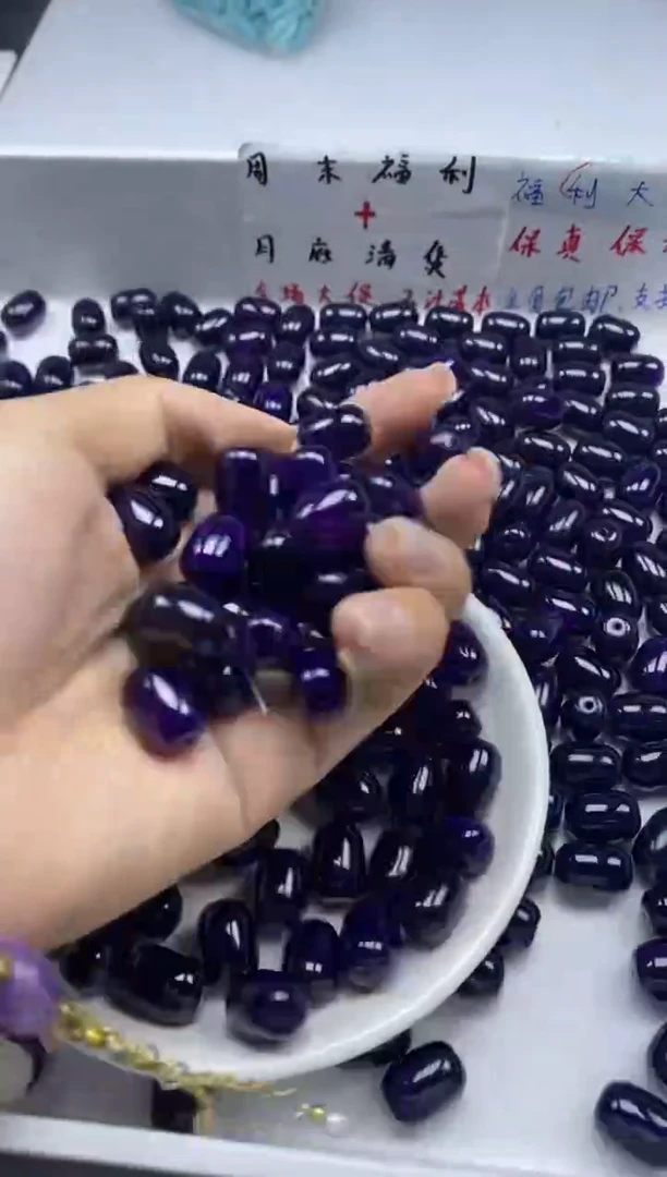 玛瑙/玉髓颈饰未镶嵌w2697舒俱来桶珠14*10mm*6颗