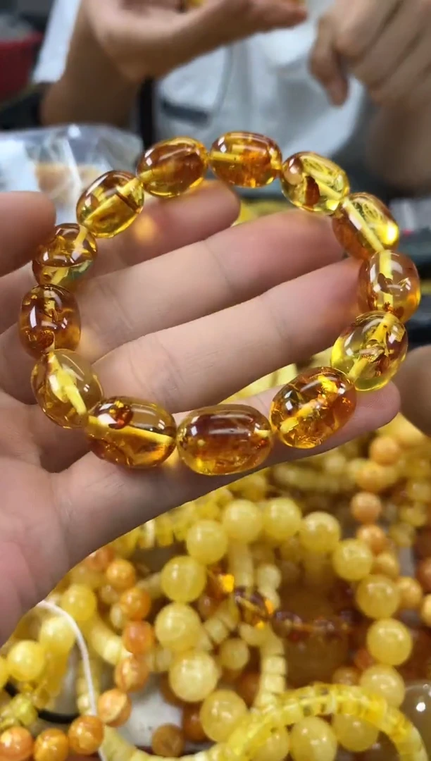 未镶嵌蜜蜡裸石手串