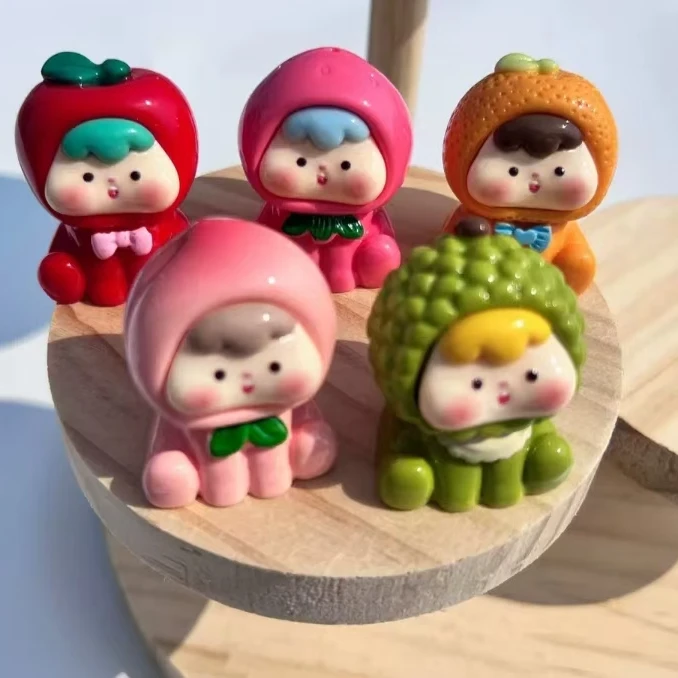 （直播间拆）水果崽崽立体树脂饰手工diy桌面摆件钥匙扣吊坠创意