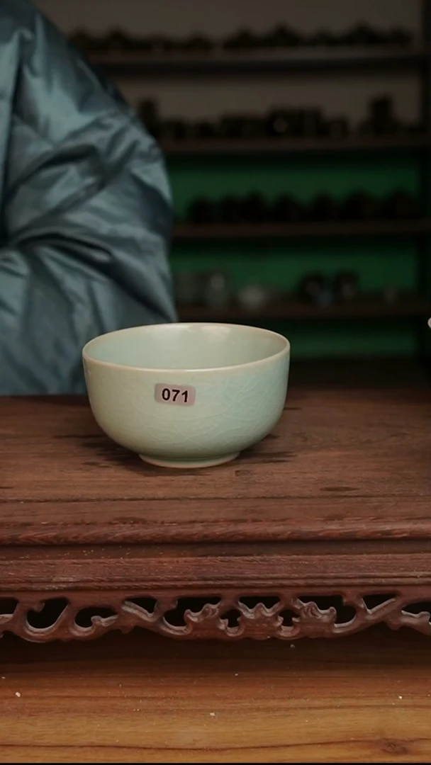 杯071号仿古餐碗微微不完美开片