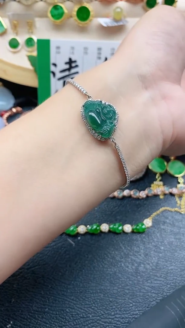 翡翠戒指银S925镶嵌11111