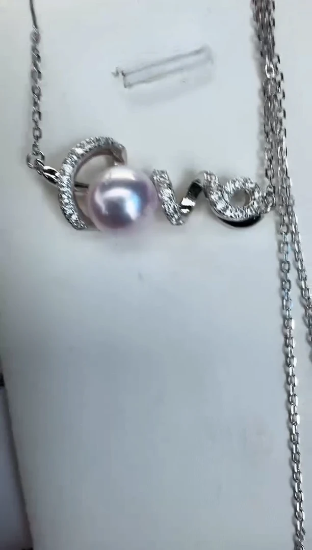 海水珍珠银S925镶嵌颈饰套链