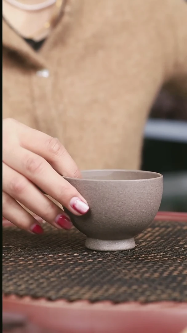 【闪购商品】紫砂青灰段37号鸡心杯主人杯