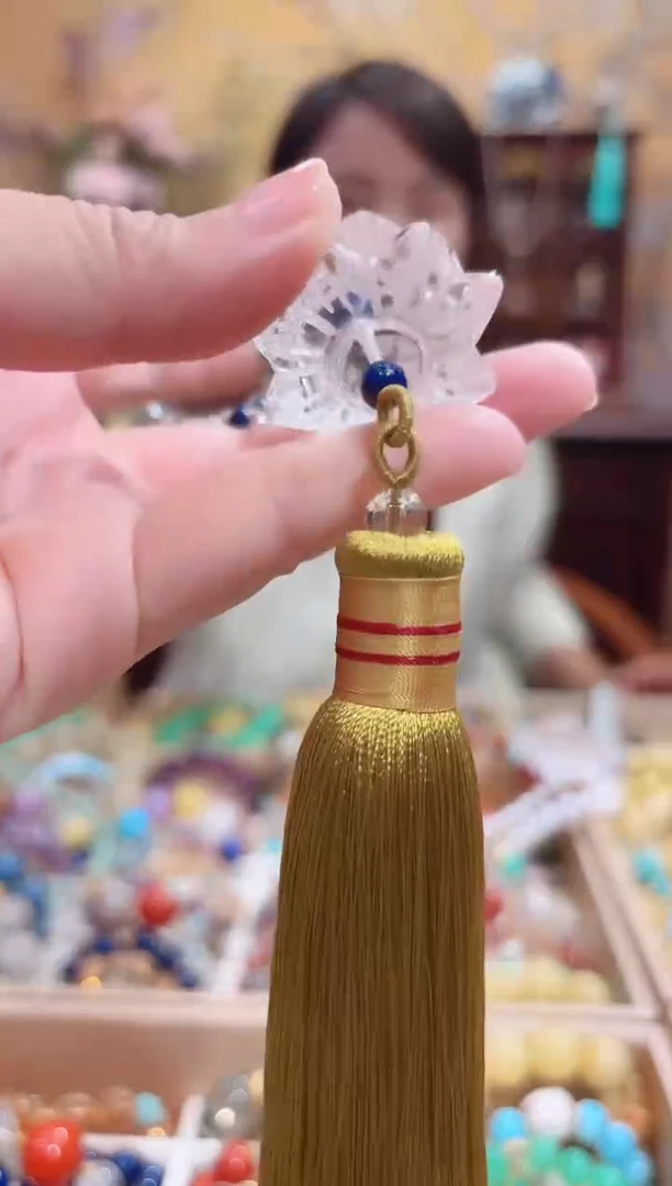 未镶嵌车挂水晶中式美学，纯手工精品真丝苏绣