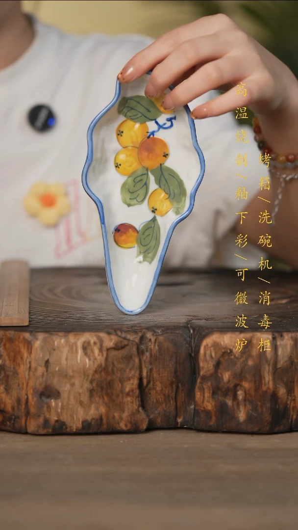瓷片景德镇高温釉下彩可微波烤箱洗碗机