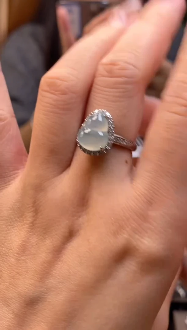 颈饰银S925镶嵌翡翠净货14347