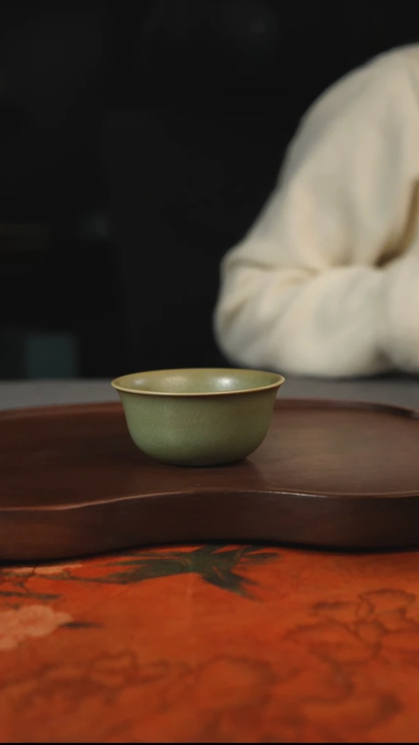 杯子瓷丁**r汝州原产地原矿仿古老釉q