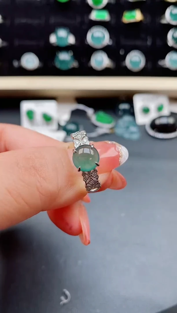 【闪购商品】翡翠戒指银S925镶嵌8055800