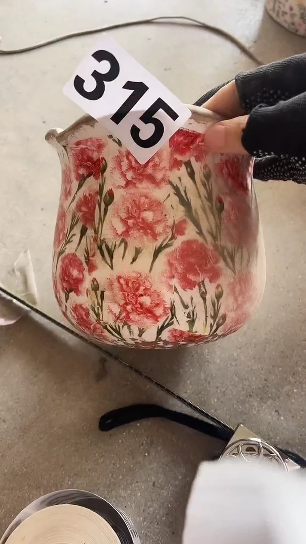 【闪购商品】陶瓷花盆高14.5cm内口13.5cm