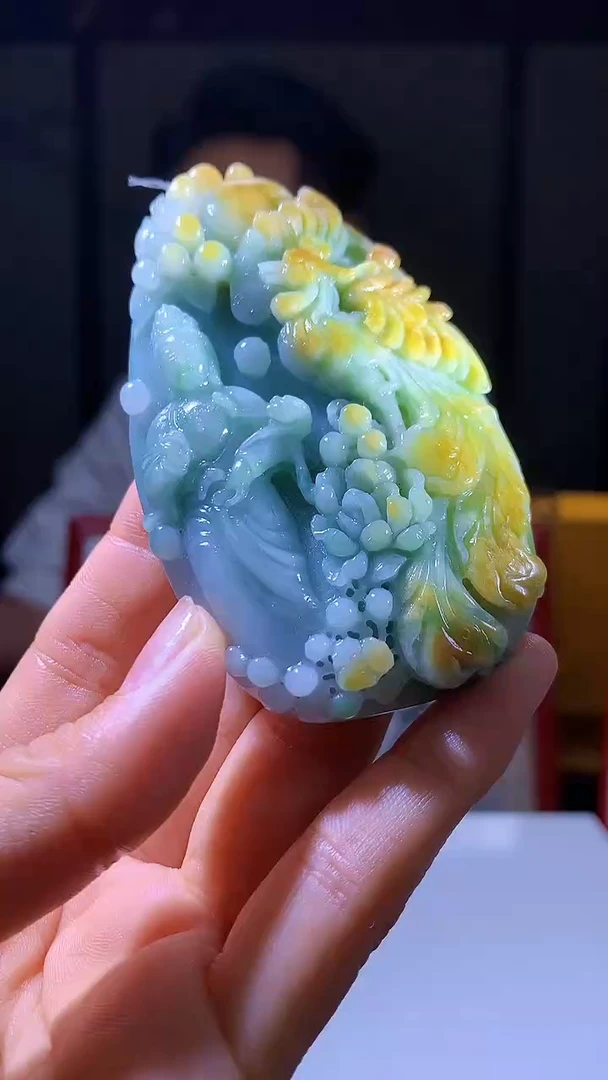 定制翡翠未镶嵌1057hm-毛货挂件30