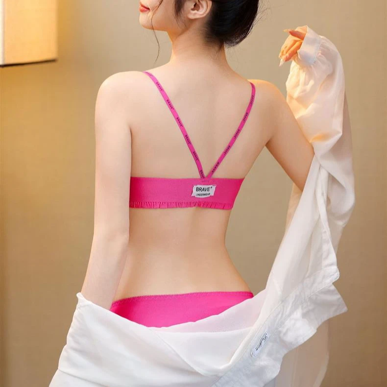 前扣美背无钢圈上托女文胸防下收副乳无痕小胸聚拢显大性感露背