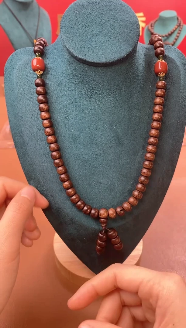 【闪购商品】沉香手串P沉水玉化富森红土6*8*108颗