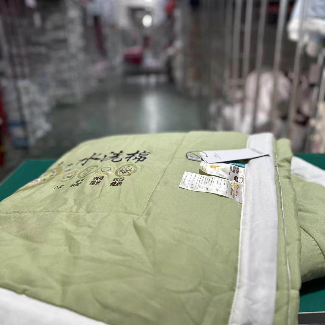 A类水棉洗大豆夏被夏凉被薄款可机洗空调被150*200（香草绿）