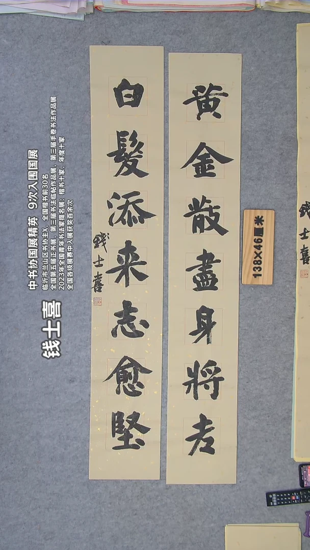 书法钱老师精品书法纯手写 山东临沂 138*23