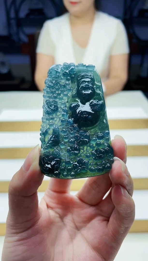定制翡翠未镶嵌毛货08200181多样性发其一