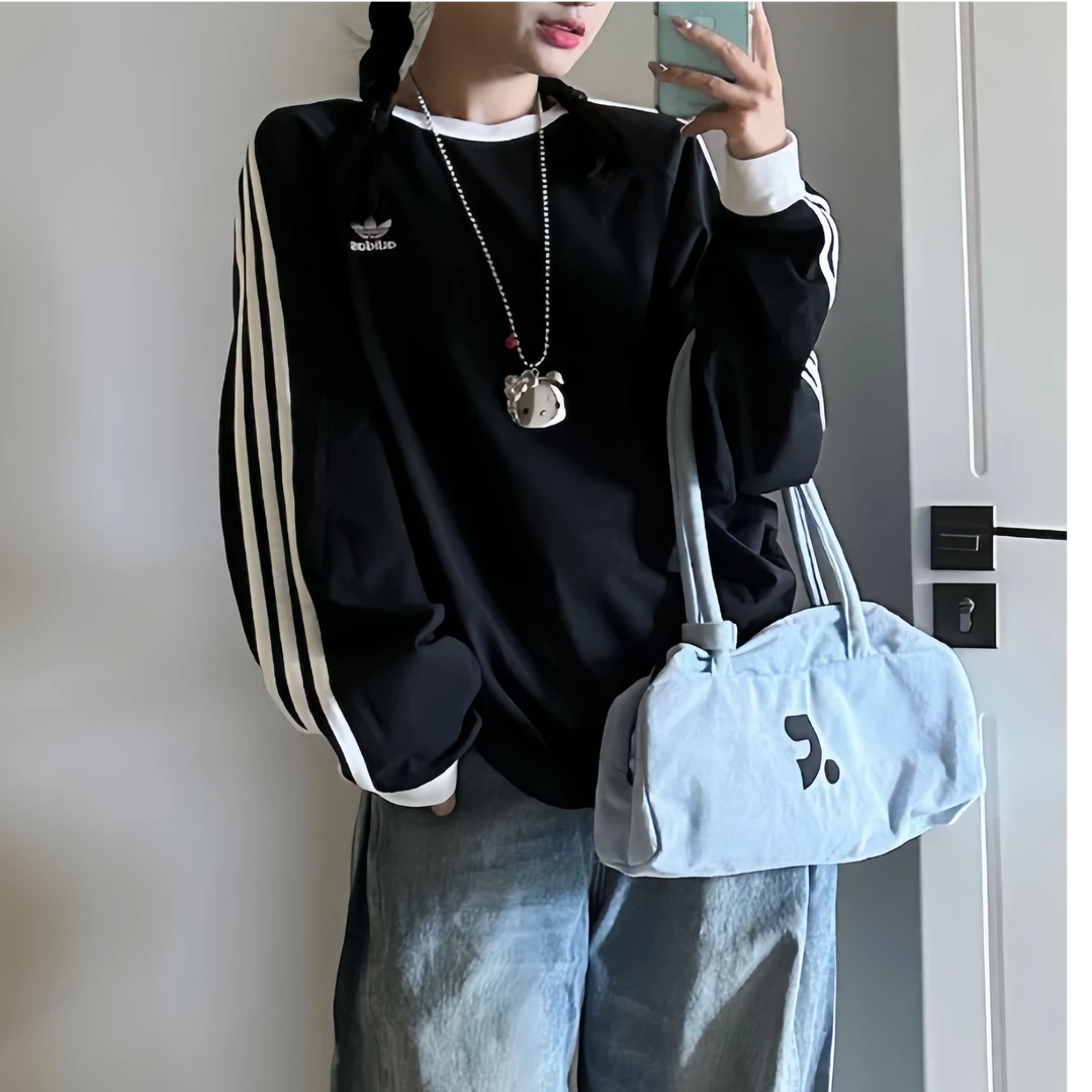 Adidas/阿迪达斯正品三叶草新款男子经典休闲运动长袖T恤IA4877