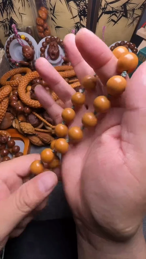 手串橄榄核猴头光珠