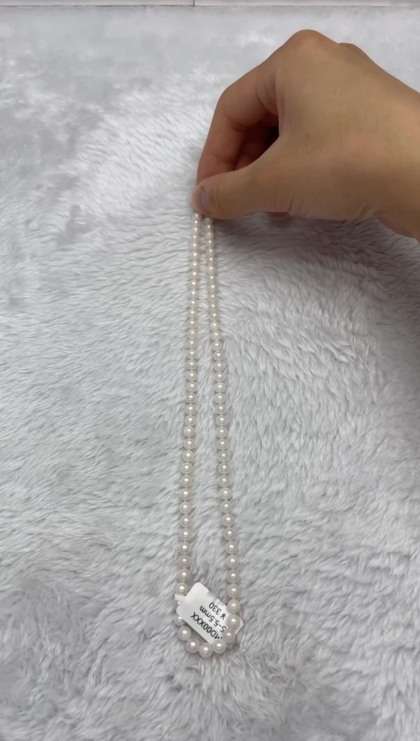 项链银S925镶嵌海水珍珠AK5-5.5mm