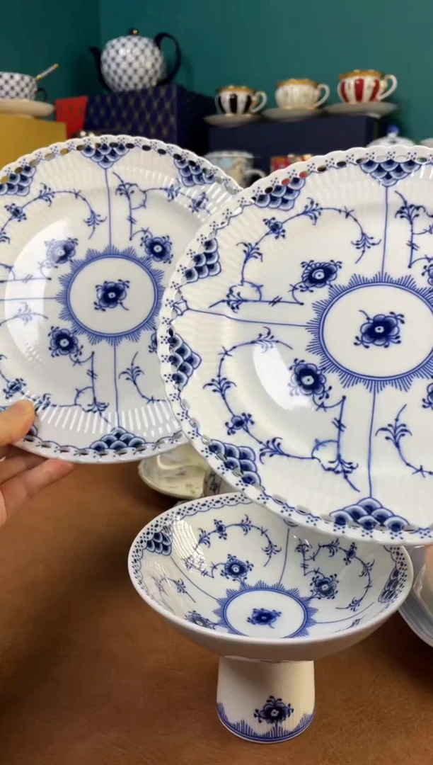 高端礼品（RC家）8.5寸双平盘蓝色-XY