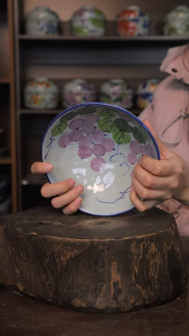 【闪购商品】椿野6.5寸锤纹小碗（葡萄）C044*2