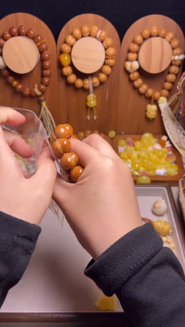 手串猴头核桃全品新品高桃16.1猫爪绿跑环悟道猫三通新绿流苏