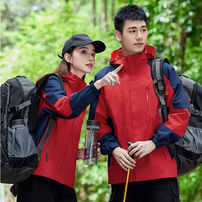 【现货+运费险】秋冬夹克男女款进藏连帽防风保暖冲锋衣登山服外套