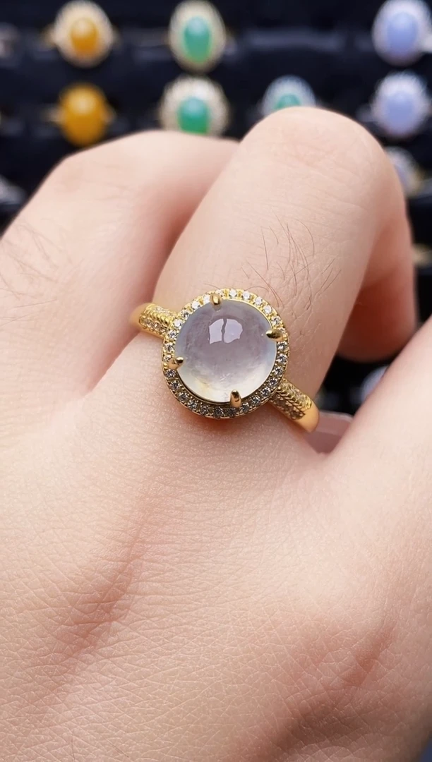 银S925镶嵌戒指翡翠9221