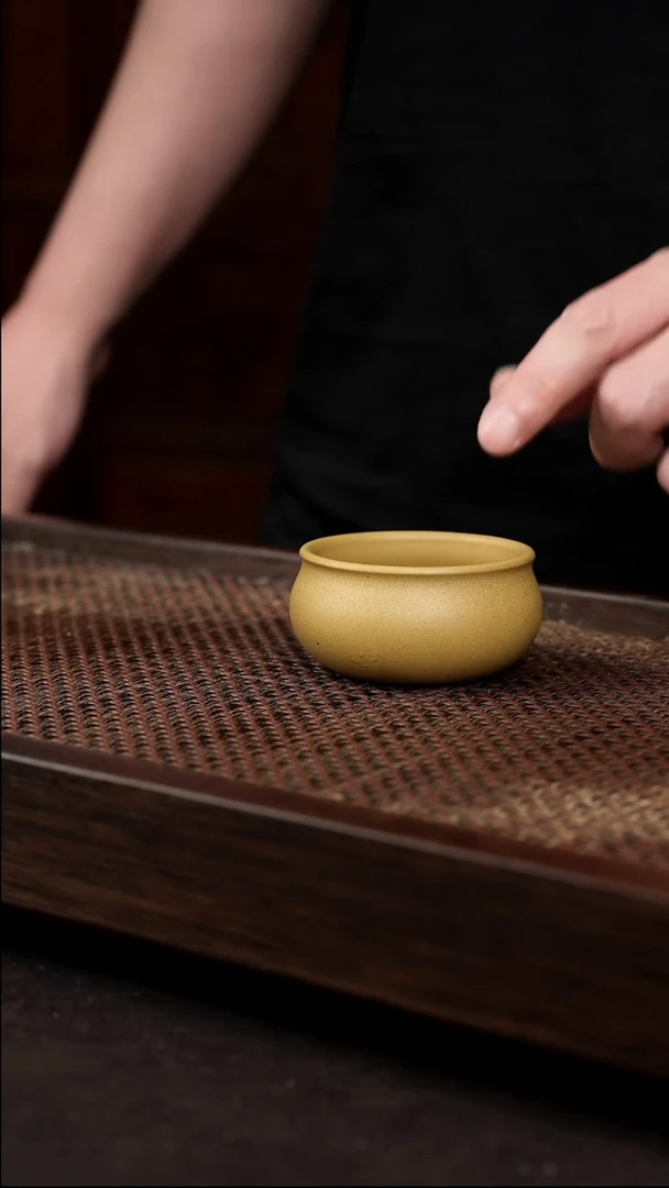 茶杯紫砂黄金段普洱杯