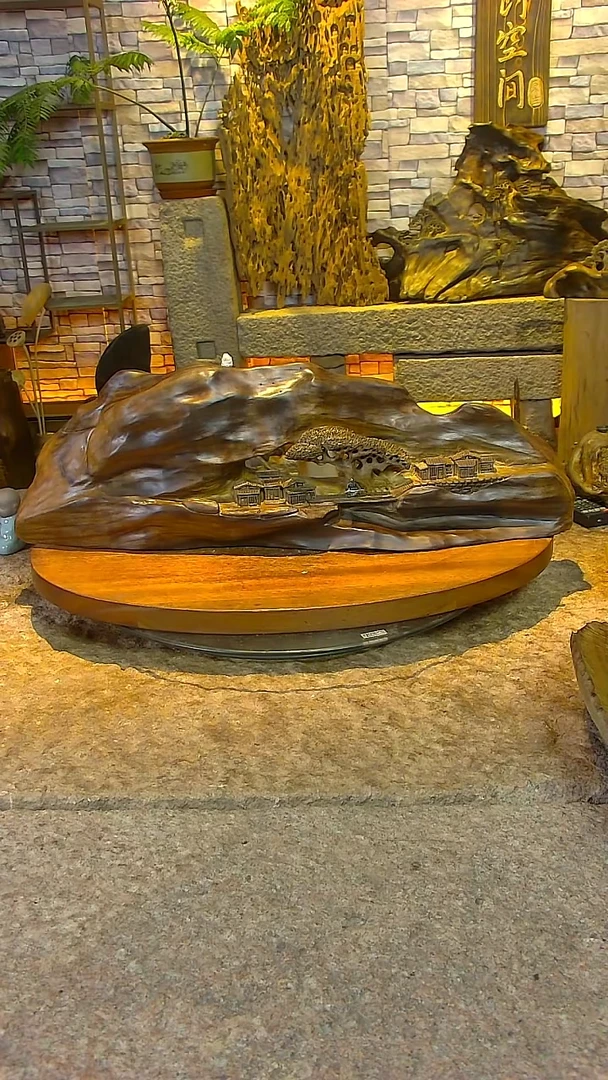 木金丝楠 阴沉木木山水摆件