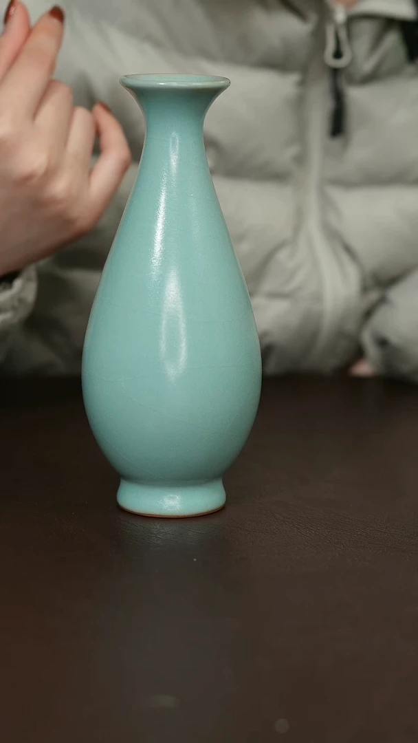 摆件瓷原矿原釉汝宋汝瓷 玉净瓶