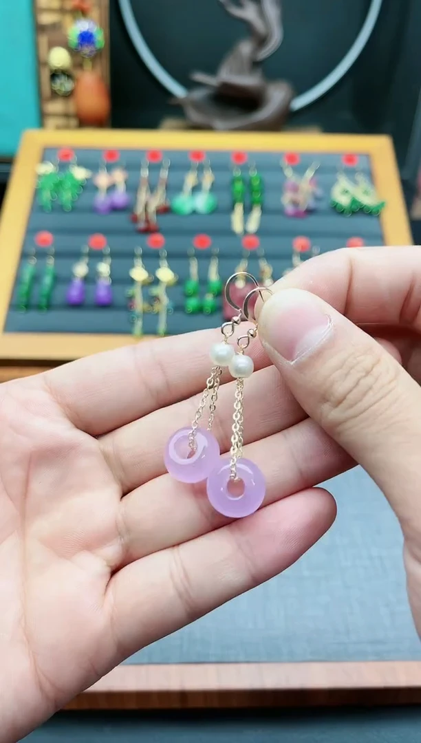 【闪购商品】玛瑙/玉髓耳钉银S925镶嵌715000