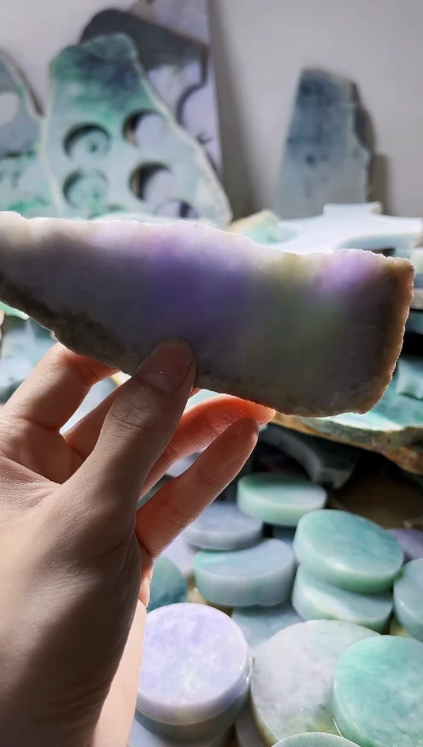 翡翠裸石缅甸翡翠A货陈7628