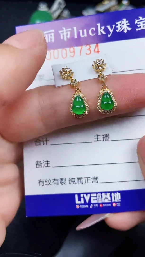 翡翠银S925镶嵌颈饰9734