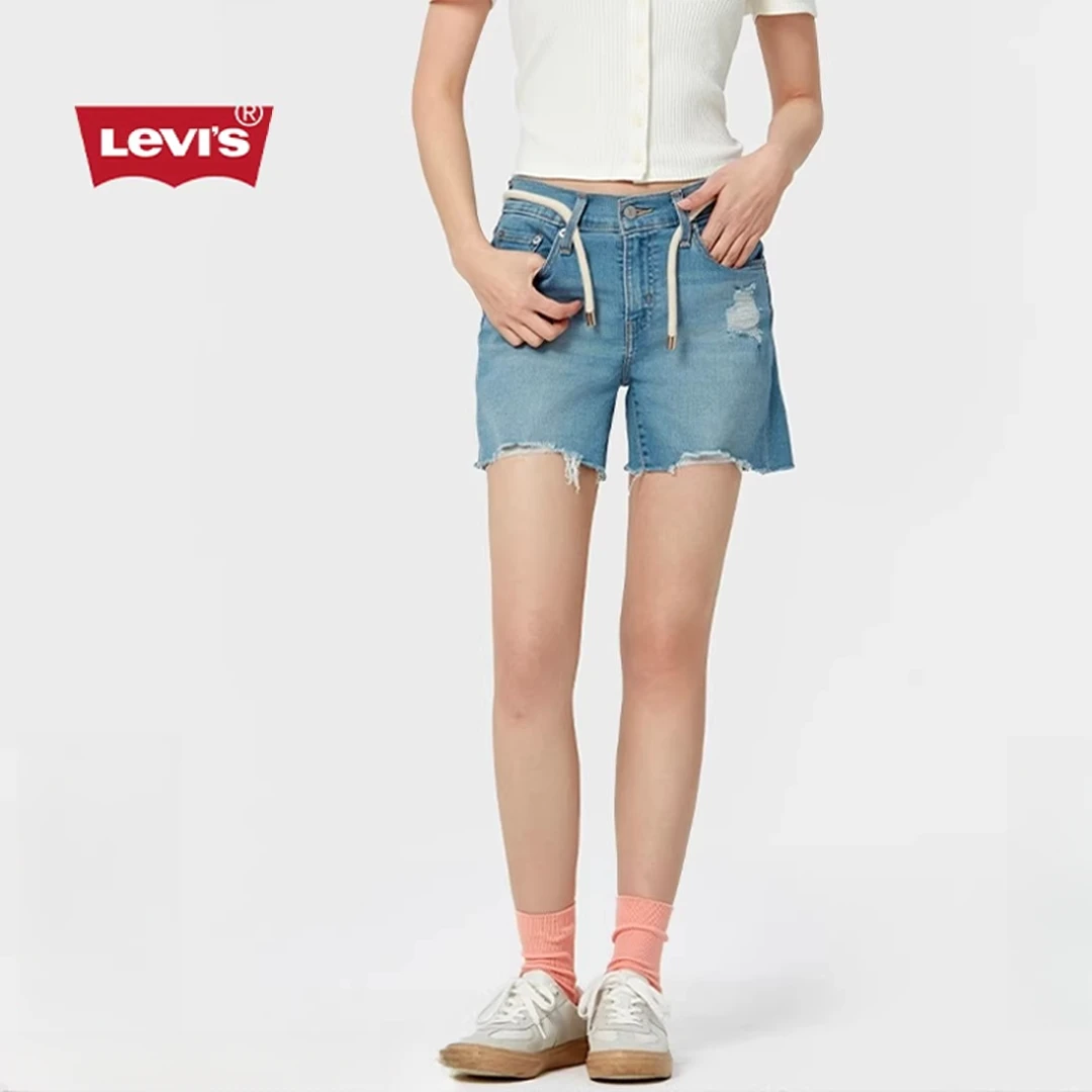 Levi's李维斯夏季女士修身直筒时尚美式复古牛仔短裤29965-0127