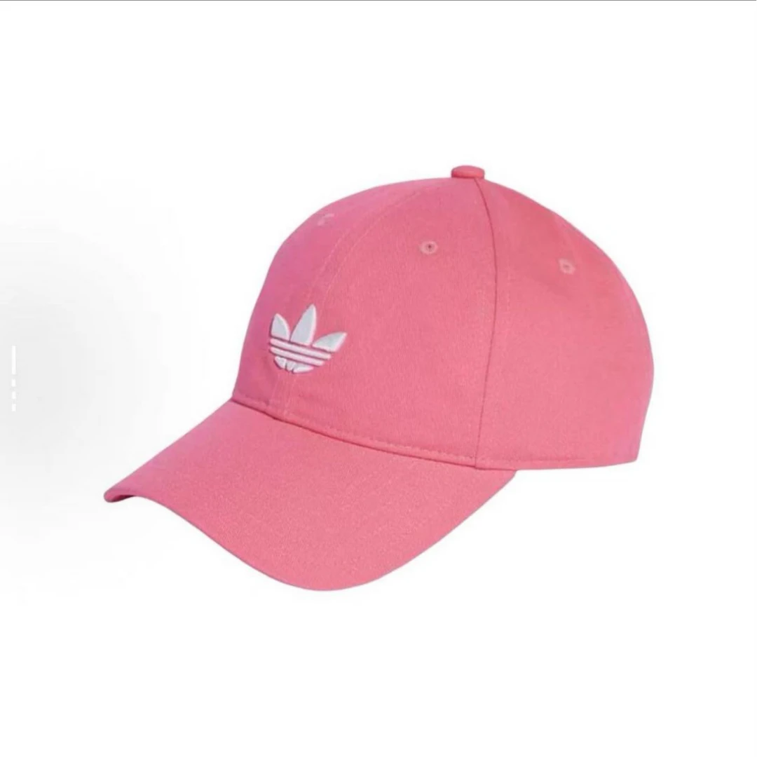 adidas 弯檐设计 - 鸭舌帽 男女同款情侣款 粉色JY5065