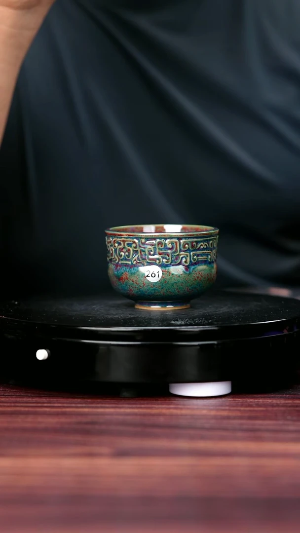 杯子261#于大鹏一级品原矿钧瓷夔纹杯