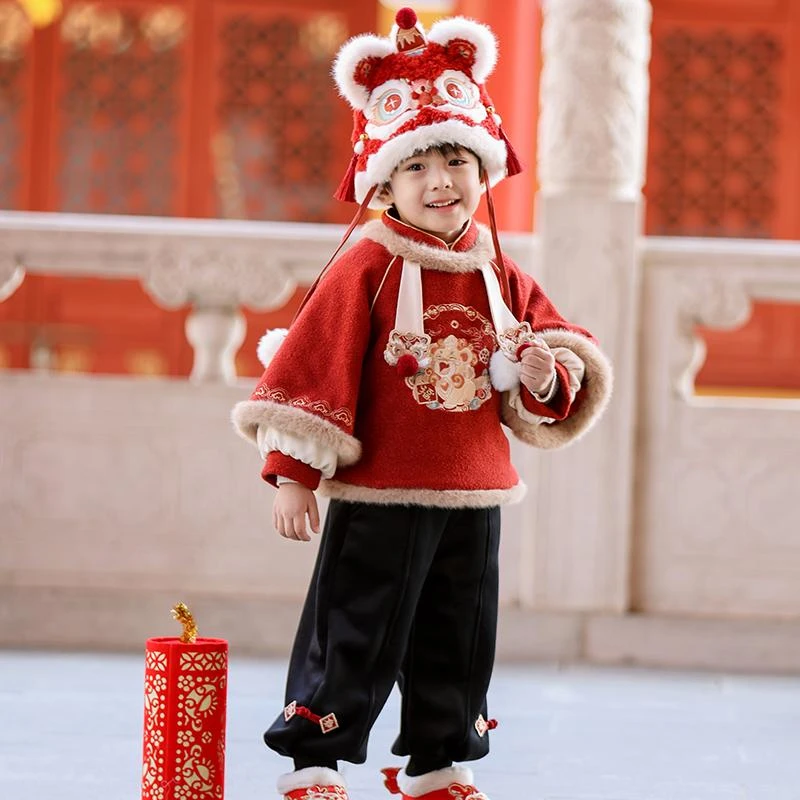 【断码清仓】男童拜年服冬季新款儿童新年装男宝宝过年加厚