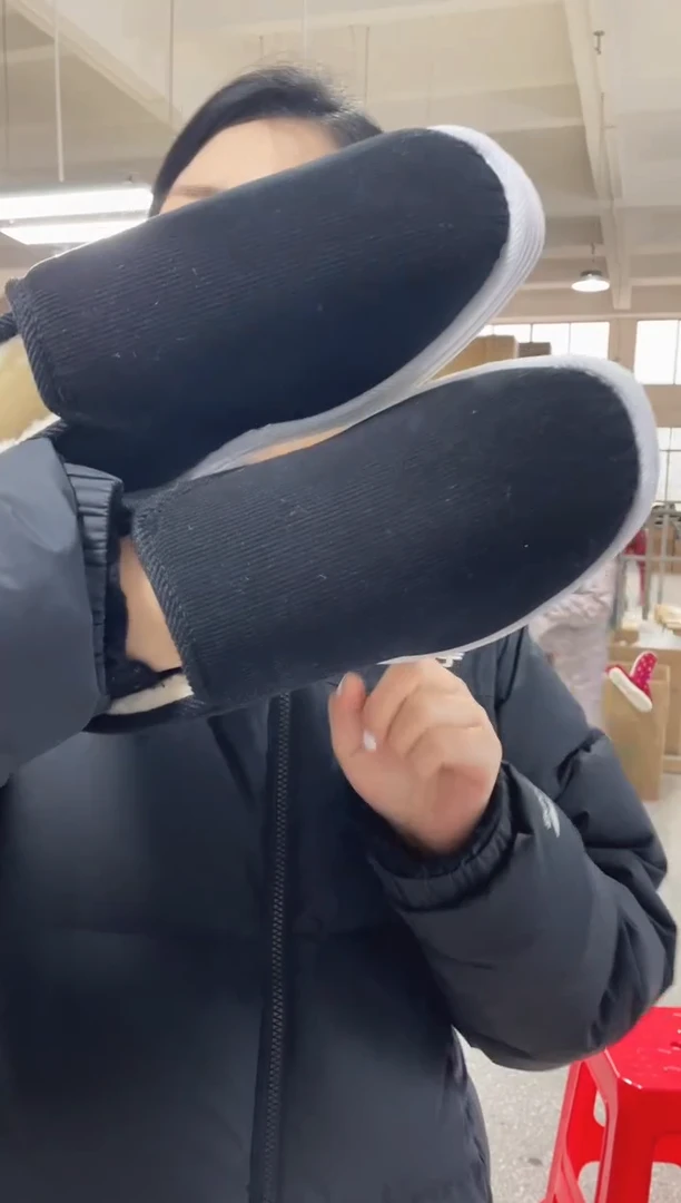 手纳底黑色棉鞋43码