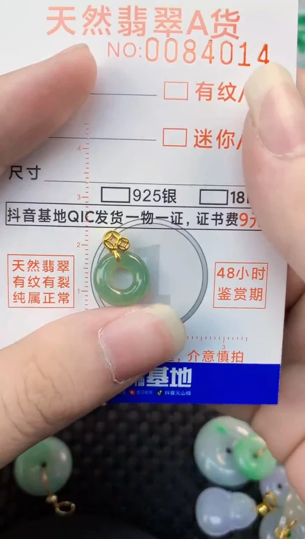翡翠未镶嵌吊坠(不含链)        1