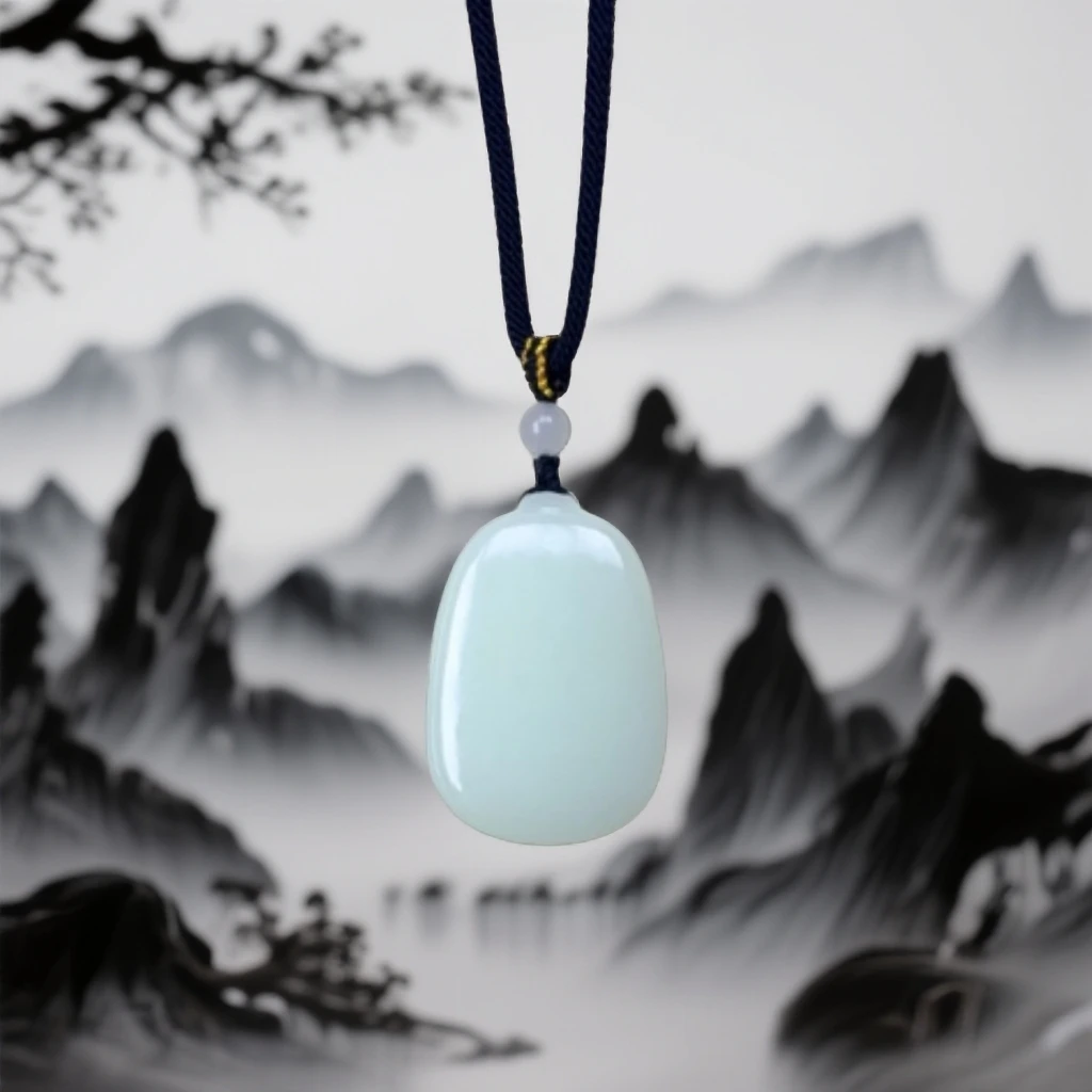 【和田玉·青海料·白玉无事牌】柔光约21克（抖音官方基地鉴真顺丰发）