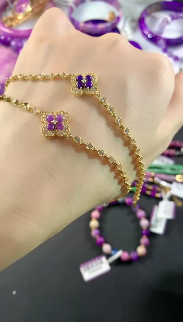 银S925镶嵌苏纪石（舒俱来）.手链多样性发一