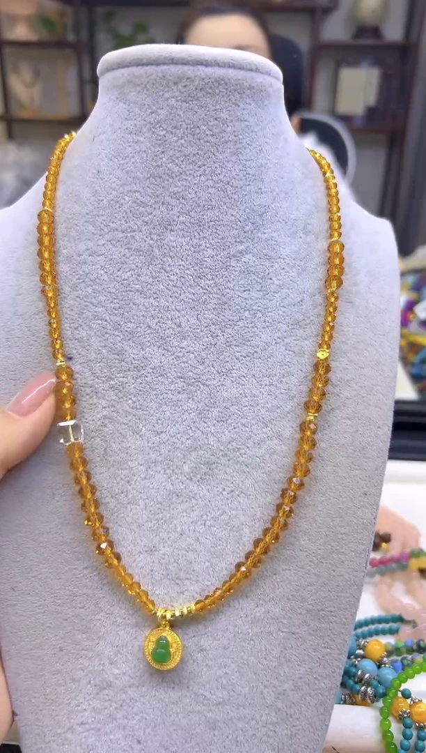 未镶嵌颈饰黄晶DIY款X604