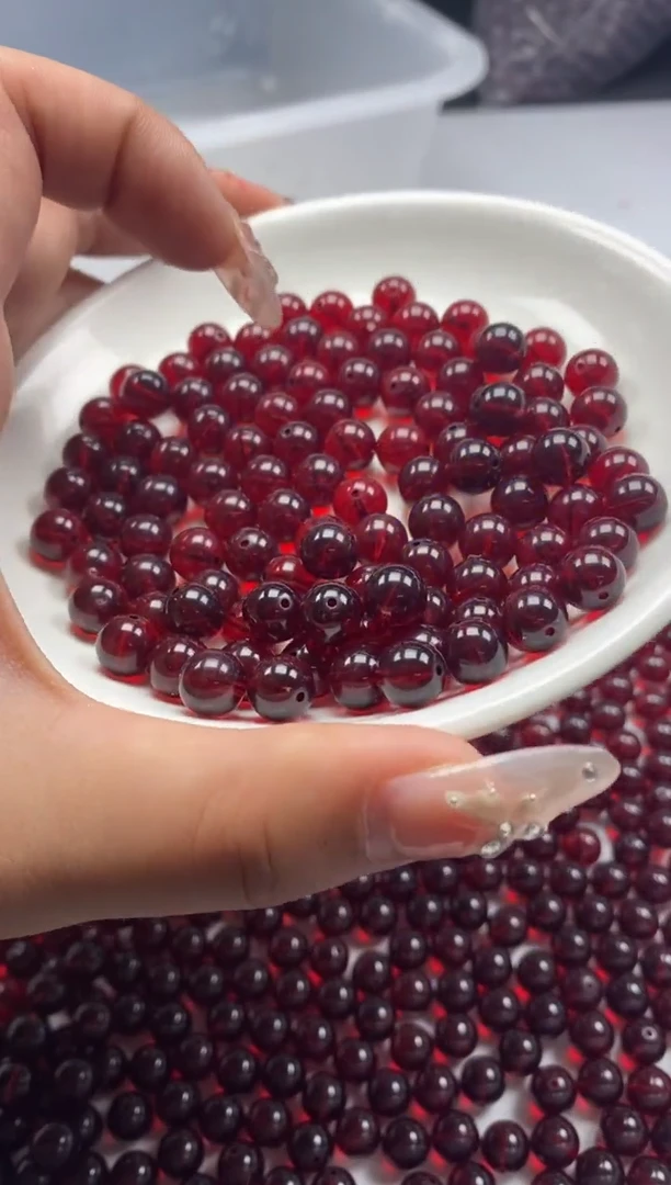 未镶嵌颈饰蜜蜡 w2063血*珀蜜蜡8mm*25颗