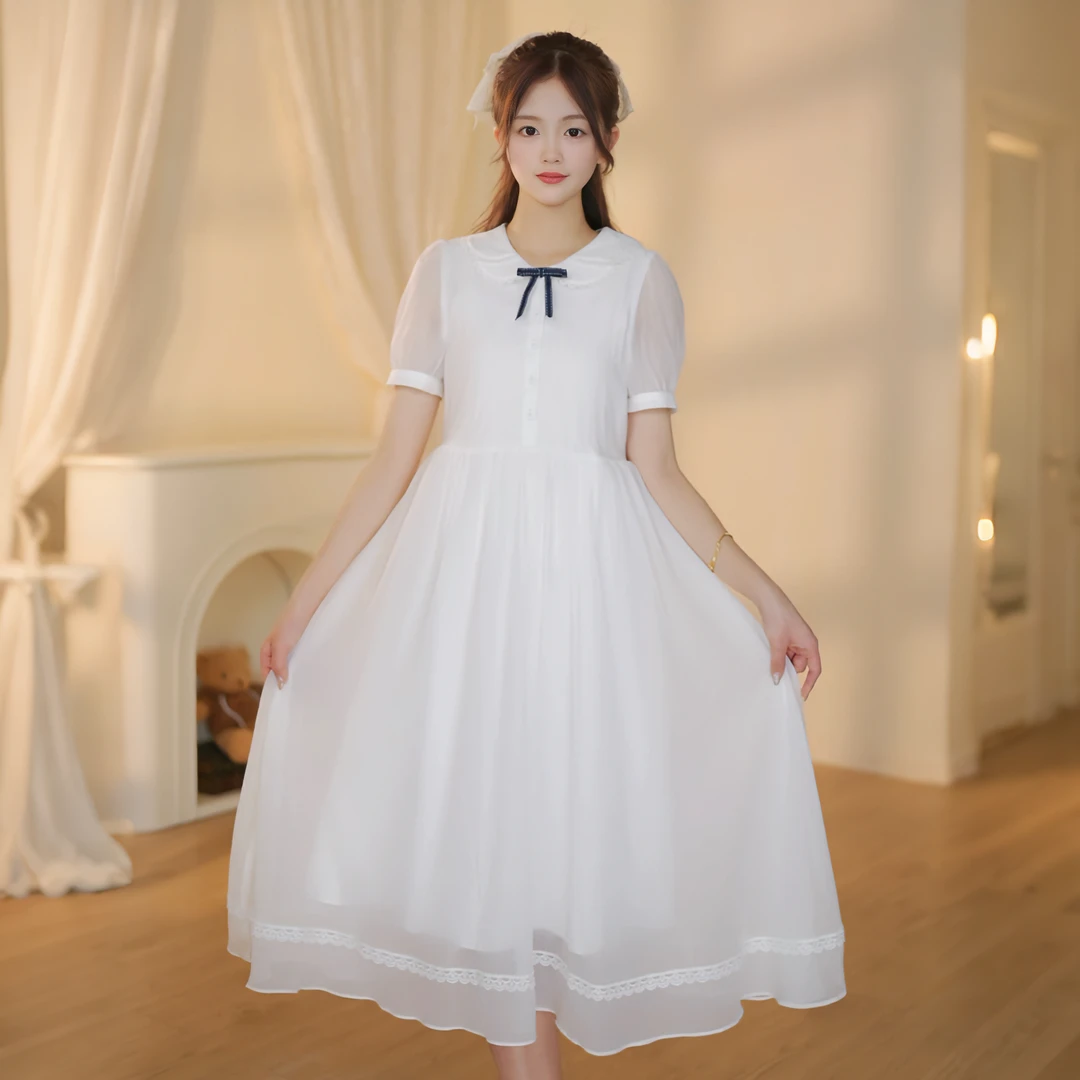 初中生气质公主裙高中生连衣裙夏生日成人礼毕业典礼学生大童裙子