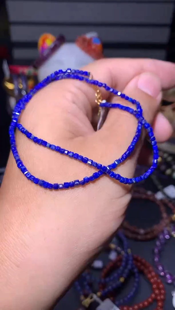 青金石未镶嵌项链项链