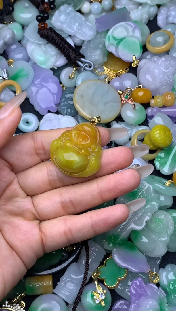 翡翠未镶嵌颈饰天然缅甸翡翠吊坠