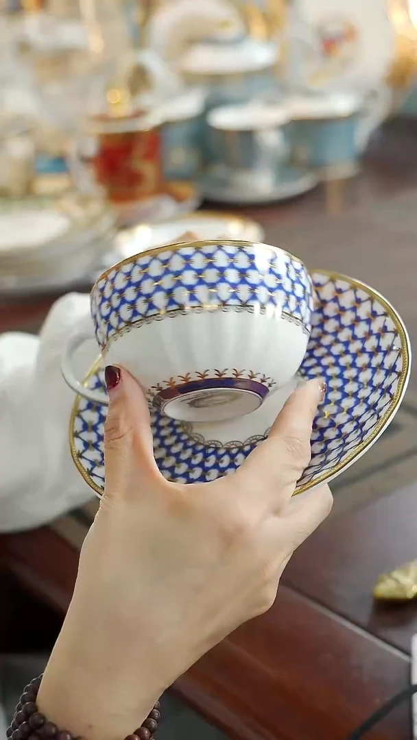 瓷片咖啡杯碟1套